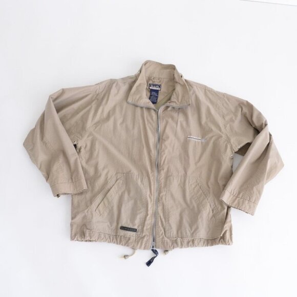 Vintage Bum Equipment Tan Zip  Up Spring Jacket Size Large - Picture 3 of 11